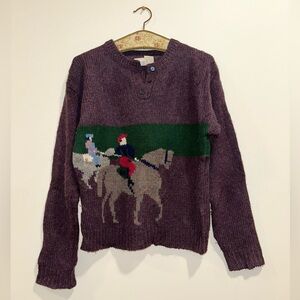 Vintage Eagle's Eye Equestrian Wool Sweater M